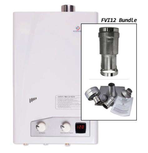 Eccotemp FVI12-NG 4.0 GPM Indoor Natural Gas Tankless Water Heater Vertical Vent Bundle Open Box