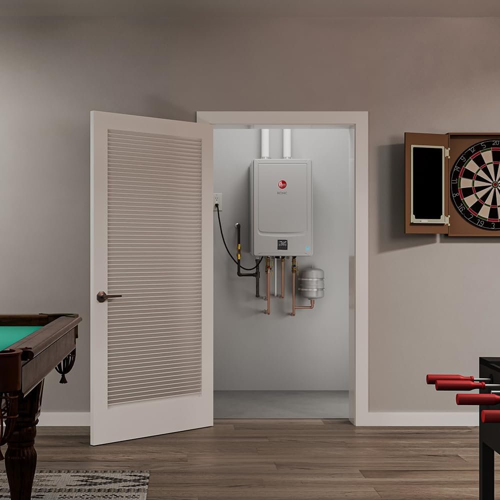 Rheem IKONIC RTGH-SR11I 11.2 GPM Indoor Tankless Gas Water Heater w/ Recirc Pump Super High-Efficiency Condensing New