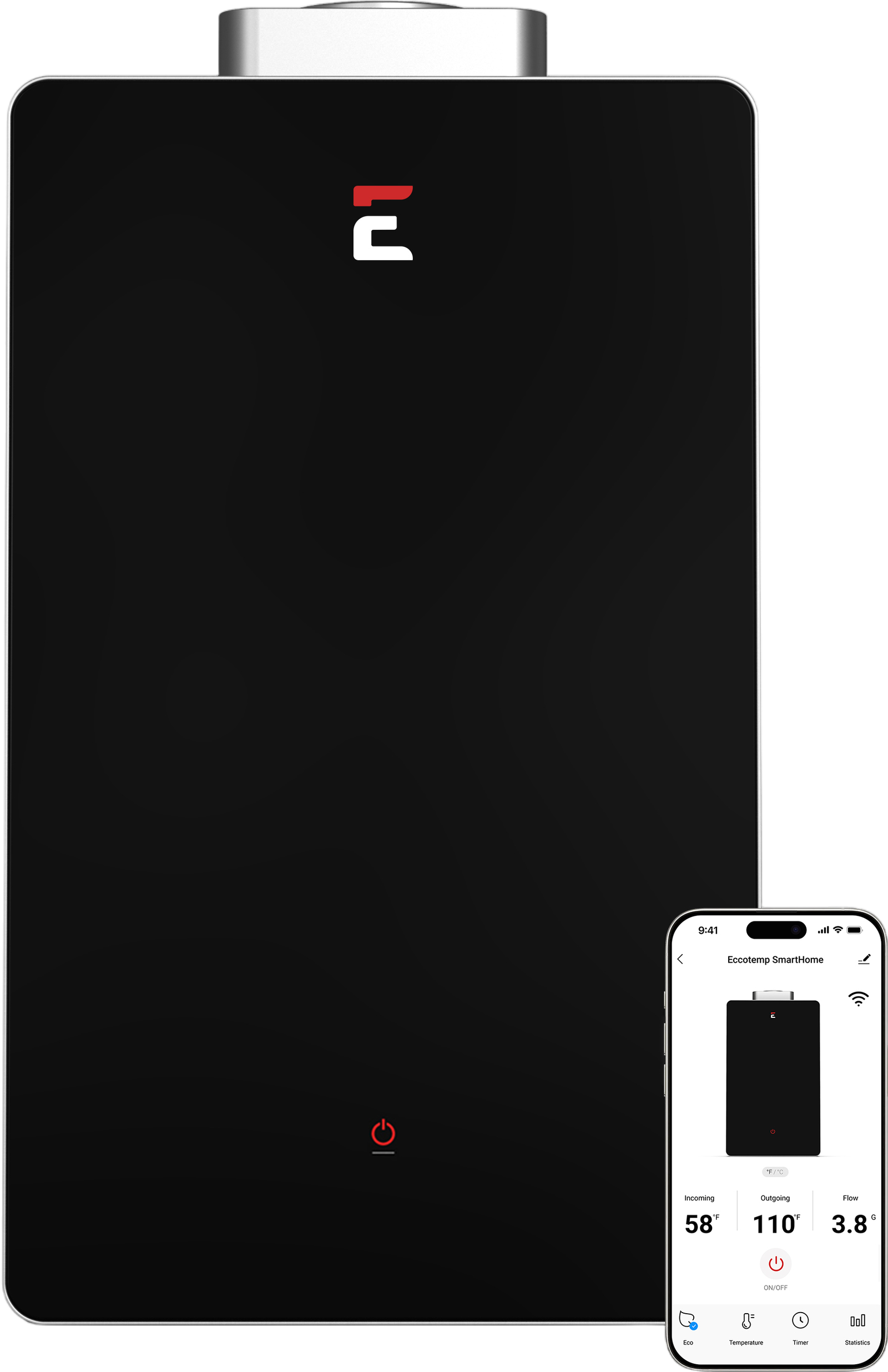 Eccotemp SH22-ING SmartHome Tankless Water Heater Natural Gas 6.8 GPM Indoor Wi-Fi Open Box