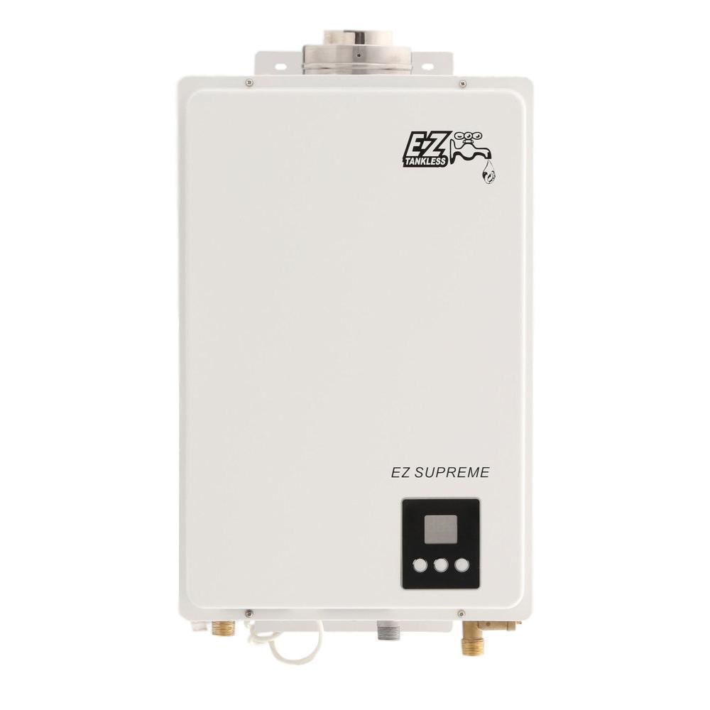 EZ Tankless EZSUPNG Supreme Indoor Tankless Water Heater 8.2 GPM 165000 BTU Natural Gas Direct Vent Kit Manufacturer RFB